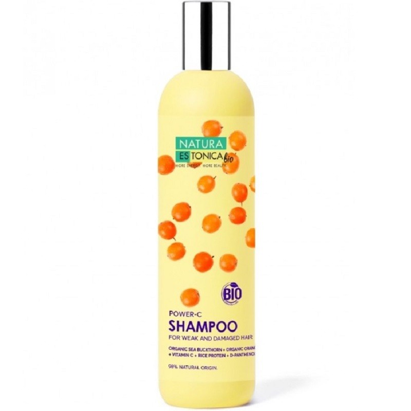 Sampon Power C cu vitamina C ulei de catina si portocale 400ml Natura Estonica