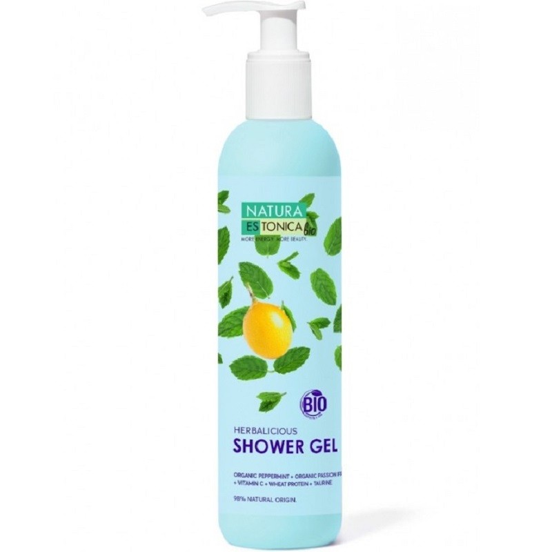 Gel de dus cu menta Herbalicious 400ml Natura Estonica