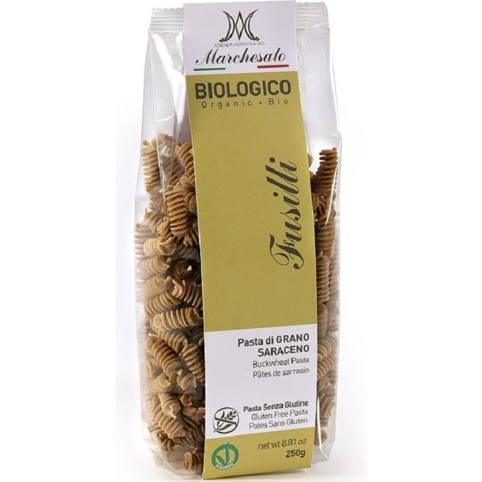 Fusilli din hrisca bio, fara gluten 250g Marchesato