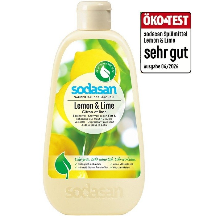 Detergent lichid de vase cu lamaie si lime bio 500 ml Sodasan