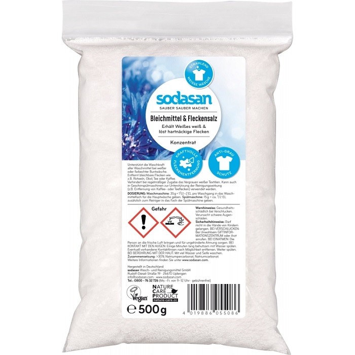 Inalbitor bio solutie pt pete cu oxigen activ 500g Sodasan (punga)