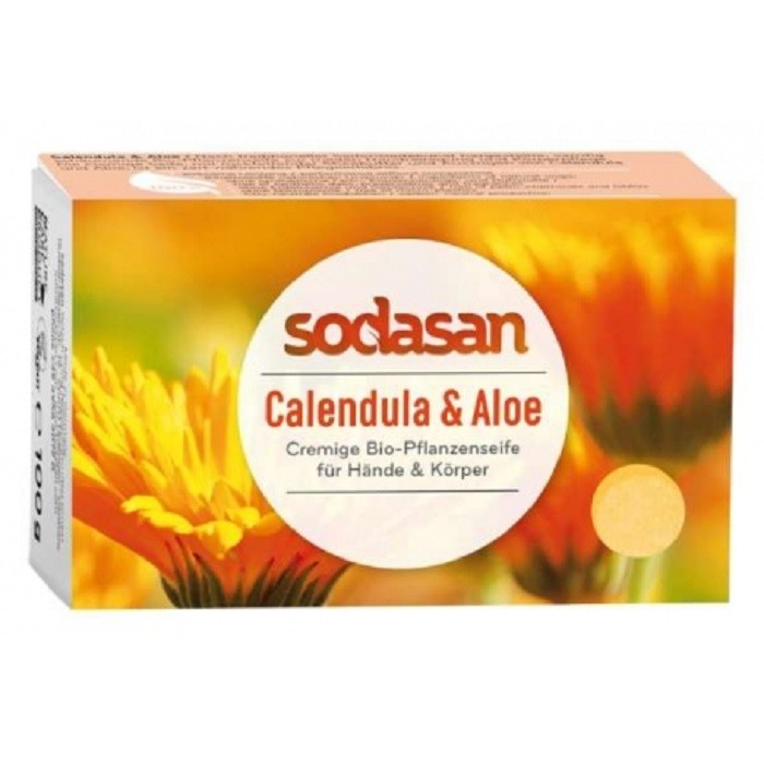 Sapun bio cu galbenele si aloe vera 100g Sodasan