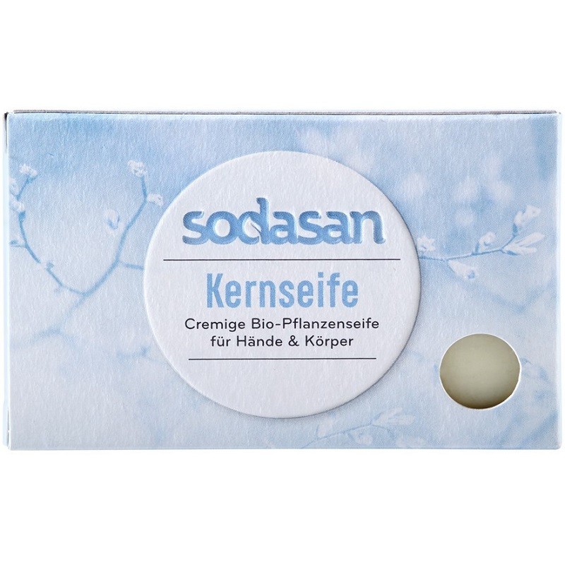 Sapun solid fin pentru ingrijirea pielii, fara parfum 100g Sodasan