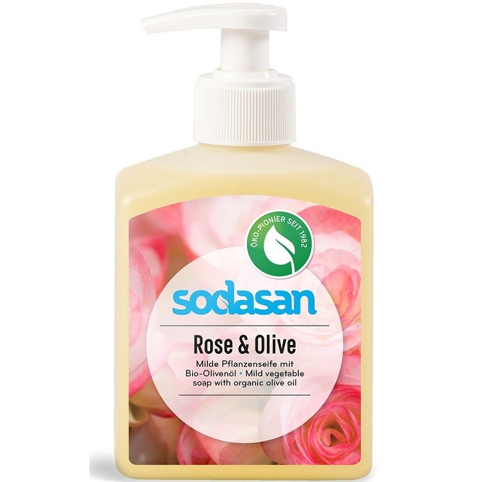 Sapun lichid cu trandafiri si masline bio 300ml Sodasan