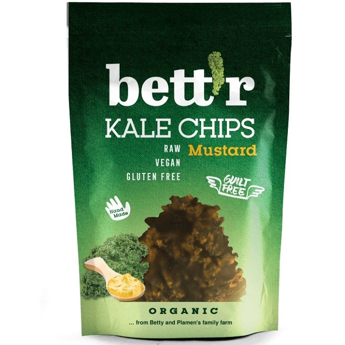 Chips din kale cu mustar raw bio vegan 30g Bettr