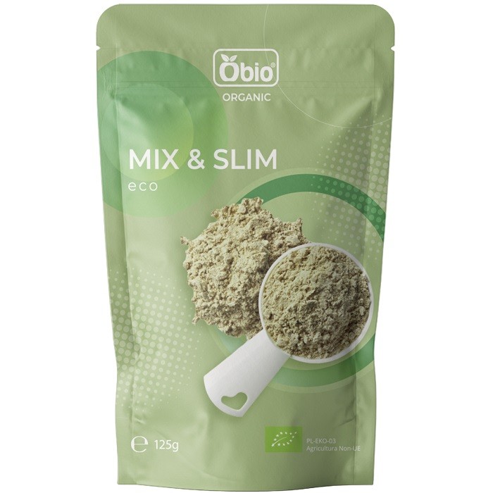 Mix Slim pudra bio cu spirulina si chlorella 125g Obio