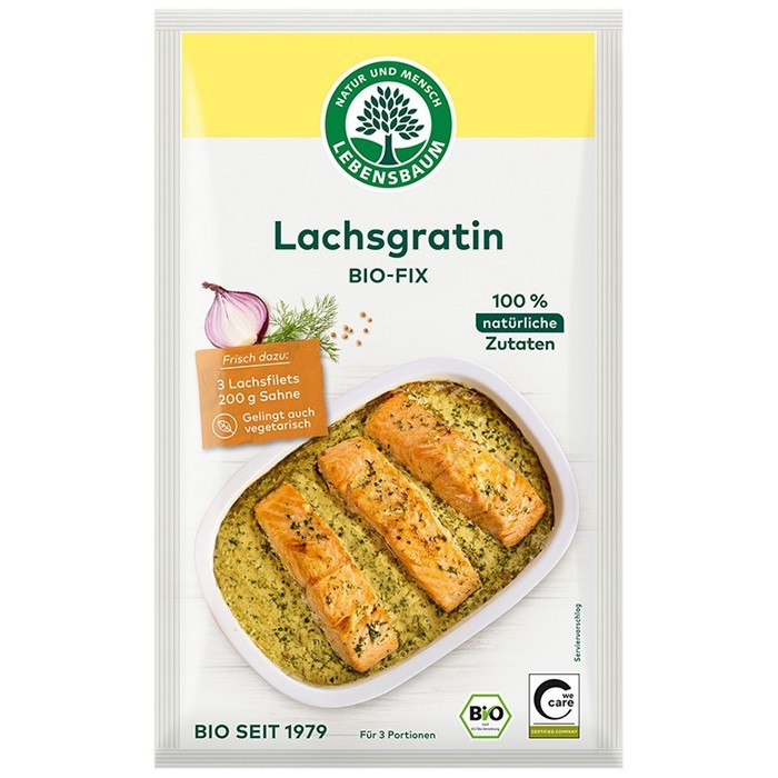 Condiment pentru gratinat somon bio 20g Lebensbaum
