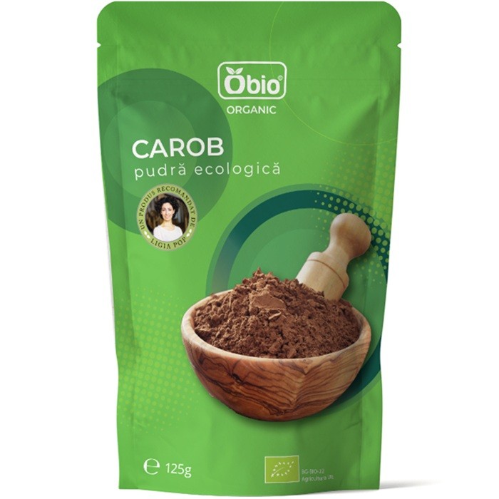 Carob pudra bio (roscove) 125g Obio