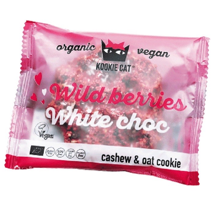 Cookie cu fructe de padure bio, fara gluten 50g Kookie cat