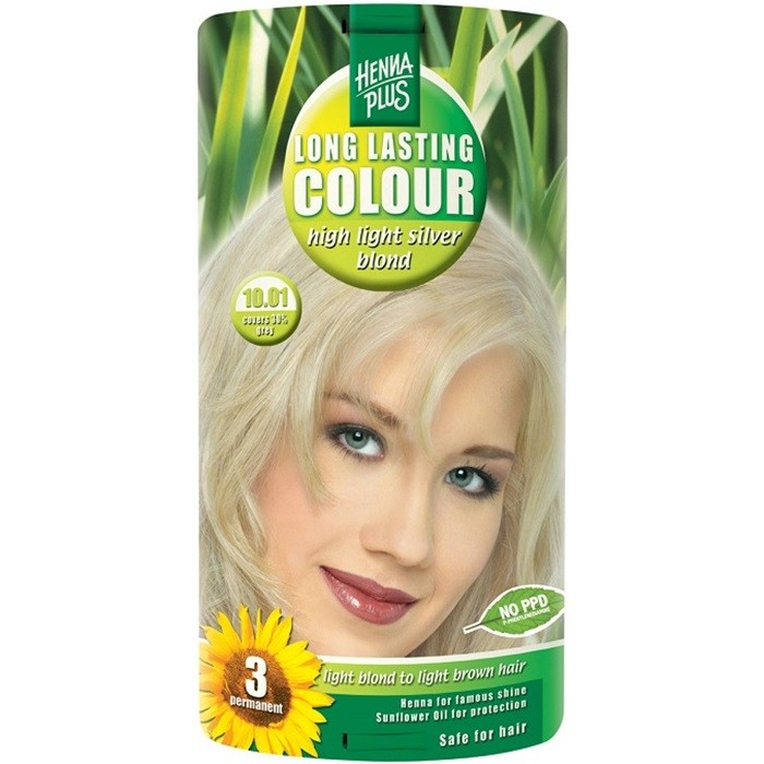 Vopsea de par Long Lasting Colour High Silver Blond 10.01 HennaPlus