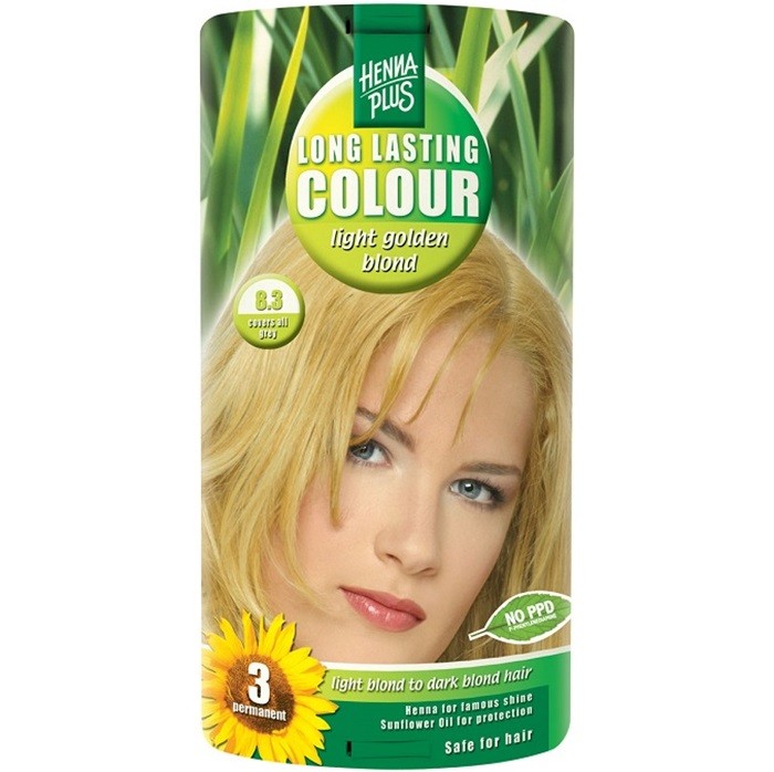Vopsea de par Long Lasting Colour High Light Golden Blond 8.3 HennaPlus