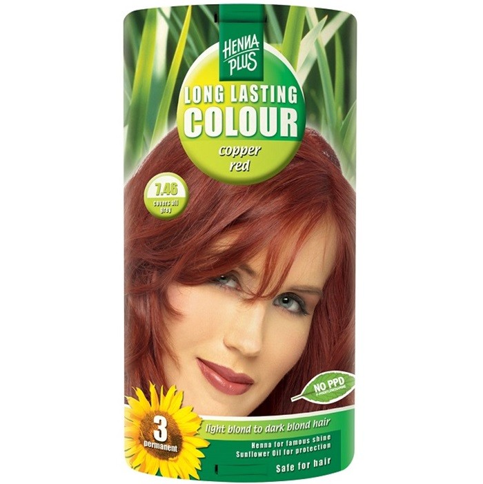 Vopsea de par Long Lasting Colour Copper Red 7.46 HennaPlus