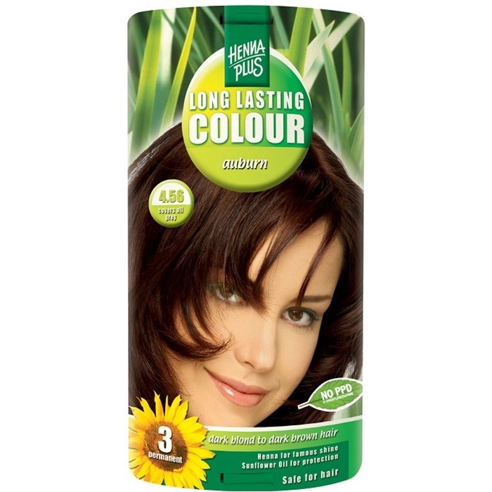 Vopsea de par Long Lasting Colour Auburn 4.56 HennaPlus