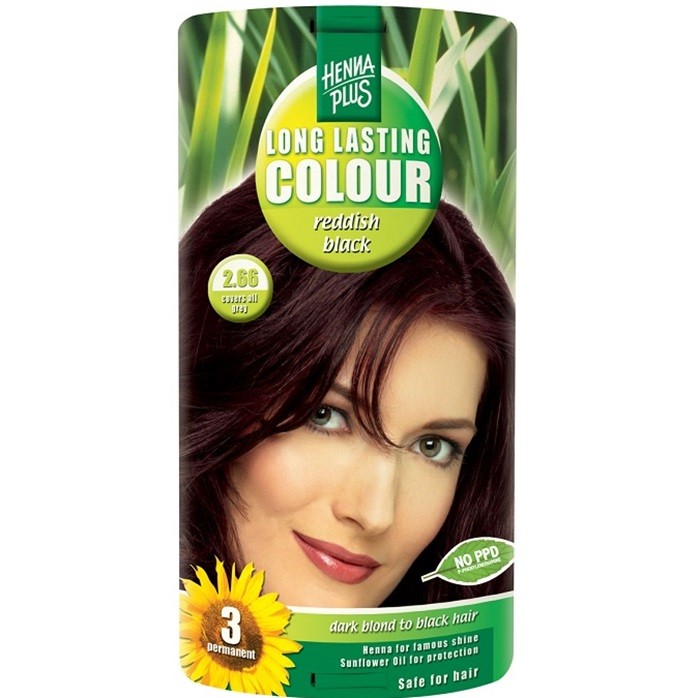 Vopsea de par Long Lasting Colour Reddish Black 2.66 HennaPlus