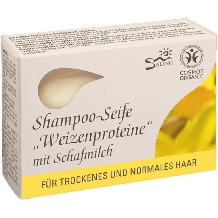 Sampon solid cu lapte de oaie si proteine din grau 125g Saling