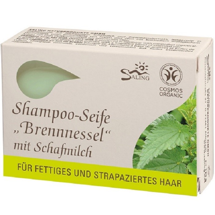 Sampon solid cu lapte de oaie si urzica, par gras 125g Saling