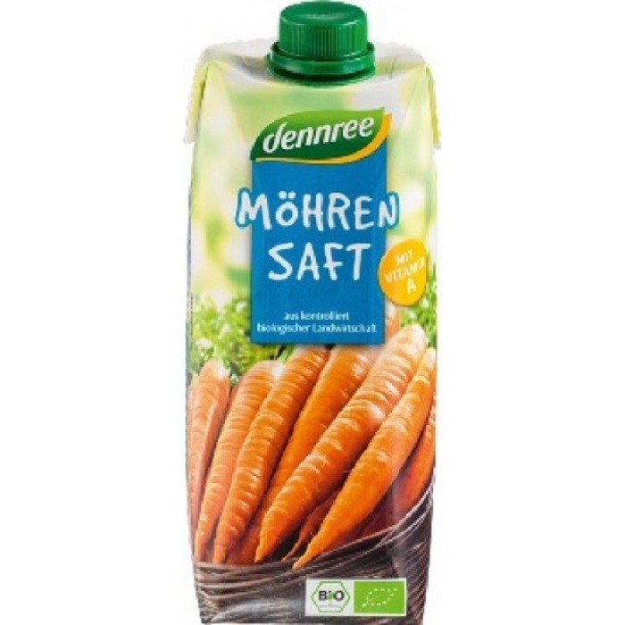 Suc de morcovi bio, vegan 500ml Dennree
