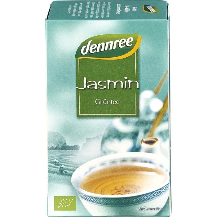 Ceai verde iasomie bio 20 pliculete Dennree
