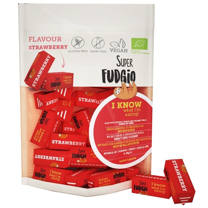 Caramele bio cu capsune 150g Super Fudgio