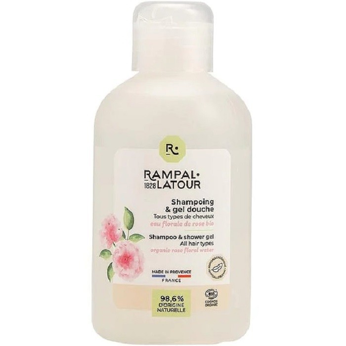 Gel de dus si sampon bio trandafir de Damasc 250ml Rampal Latour