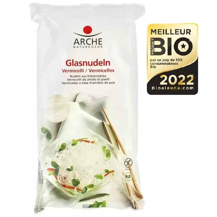 Taitei transparenti din amidon de mazare bio, fara gluten 200g Arche