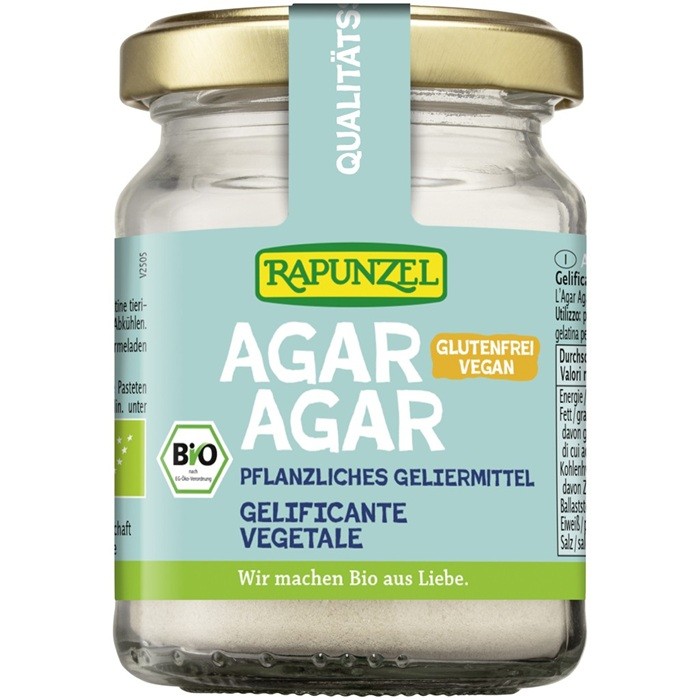 Agar agar bio, fara gluten gelifiant natural 60g Rapunzel