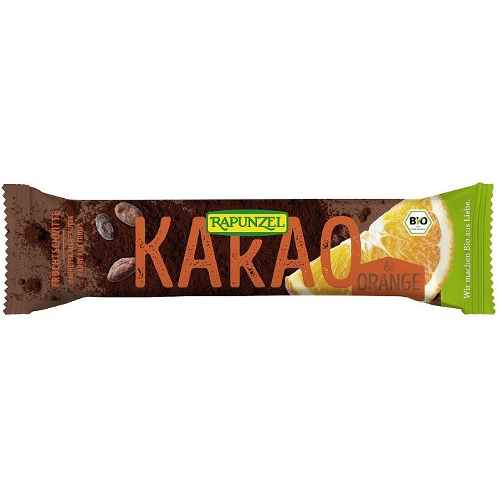 Baton de fructe cu cacao si portocale, bio vegan 40g Rapunzel