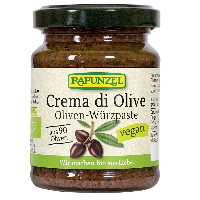 Crema de masline bio, raw vegan 120g Rapunzel