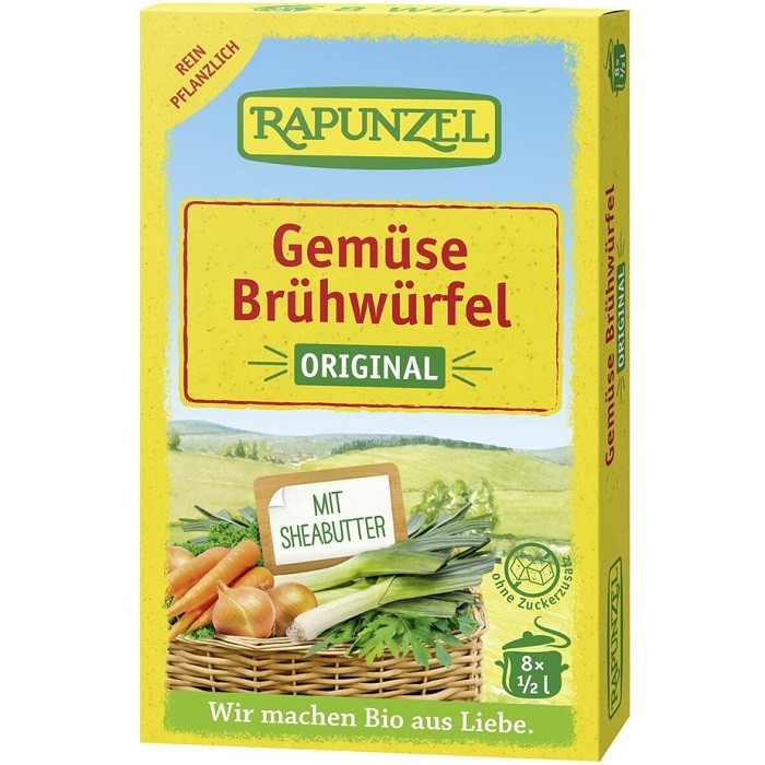 Cuburi de supa de legume bio, original 8 buc Rapunzel