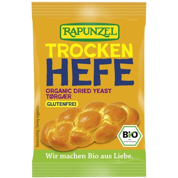 Drojdie uscata activa bio, fara gluten 9g Rapunzel