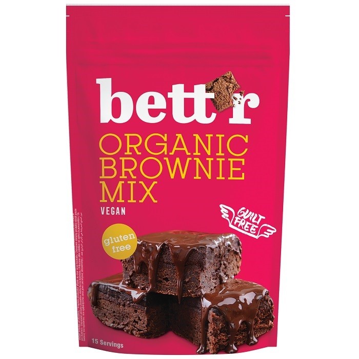 Mix pentru prajitura brownie bio, fara gluten 400g Bettr