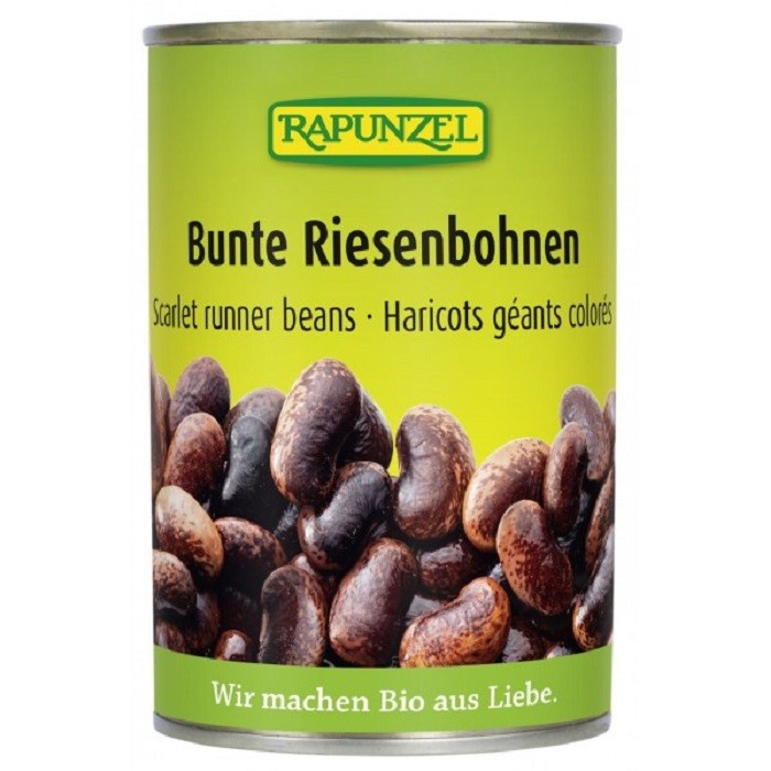 Fasole gigant colorata bio, in doza 400g Rapunzel
