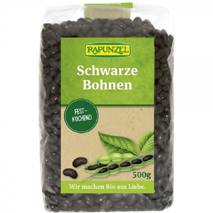 Fasole neagra boabe bio 500g Rapunzel