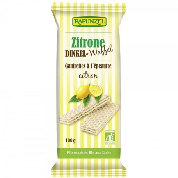 Napolitane cu crema de lamaie bio 100g Rapunzel