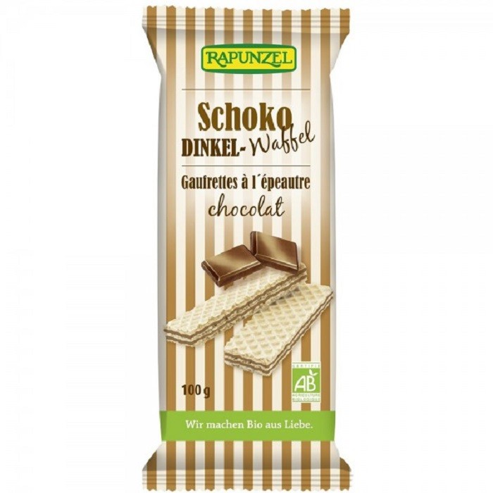 Napolitane cu crema de ciocolata bio 100g Rapunzel