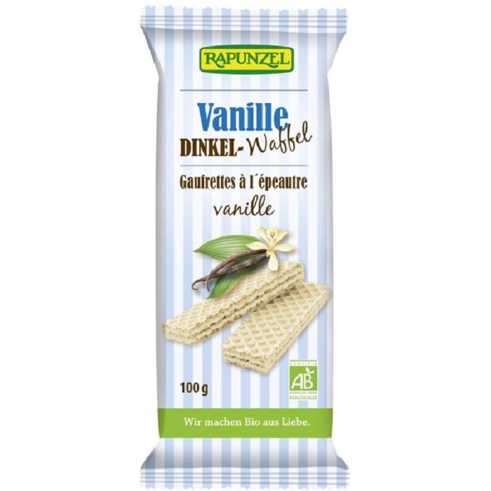 Napolitane cu crema de vanilie bio 100g Rapunzel
