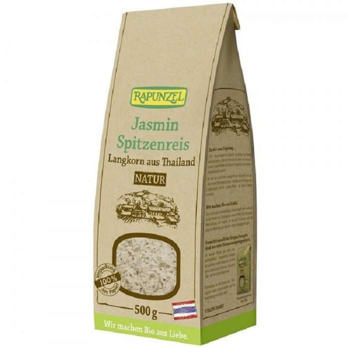 Orez Jasmin integral cu bob lung bio 500g Rapunzel