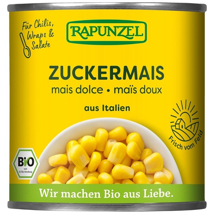 Porumb dulce bio, in doza 340g Rapunzel