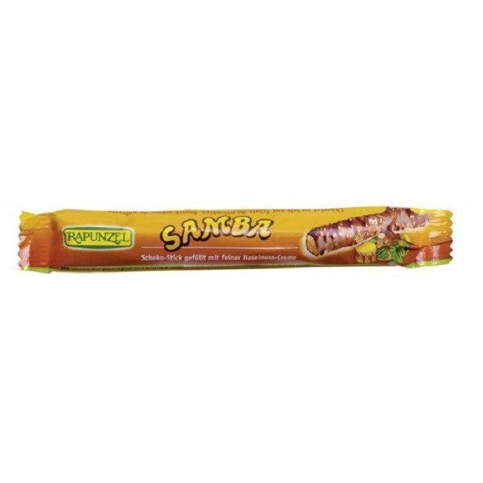 Samba Stick de ciocolata bio cu alune de padure 22g Rapunzel