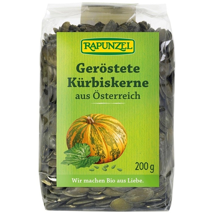 Seminte de dovleac prajite bio 200g Rapunzel