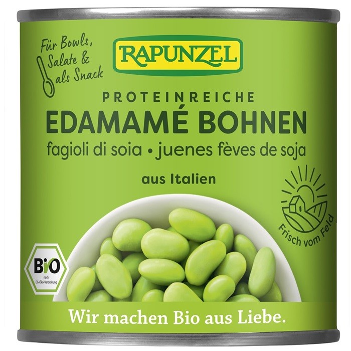 Soia Edamame bio, conserva 200g Rapunzel