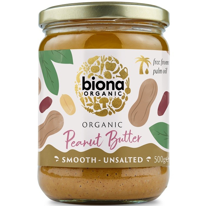 Crema de arahide smooth bio, fara sare 500g Biona