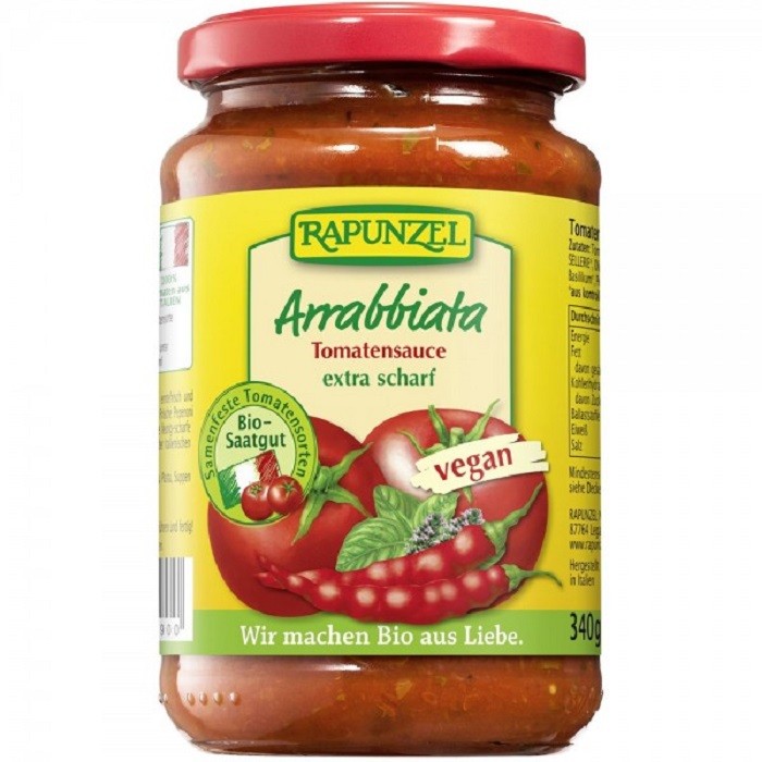 Sos de tomate Arrabbiata bio vegan 340g Rapunzel