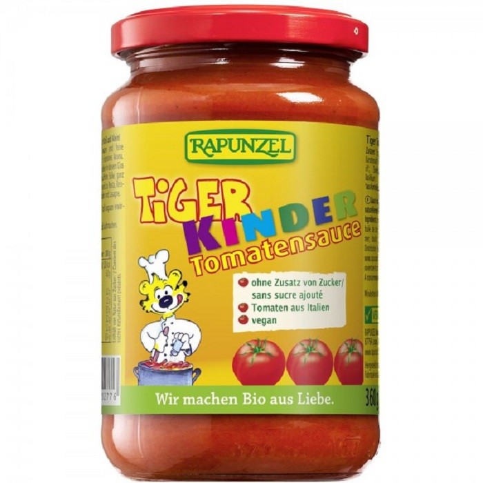 Sos de tomate Tiger pt copii, fara zahar, bio vegan 360g Rapunzel