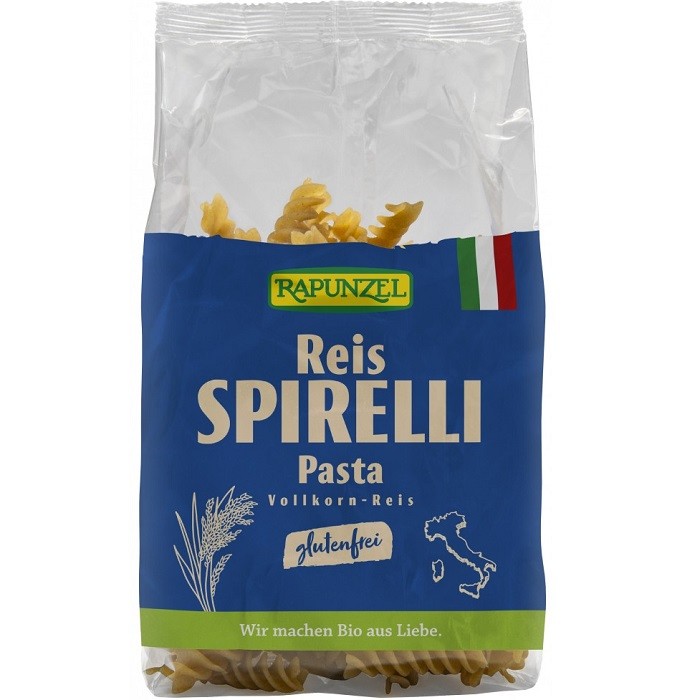 Spirelli din orez integral bio, fara gluten 250g Rapunzel