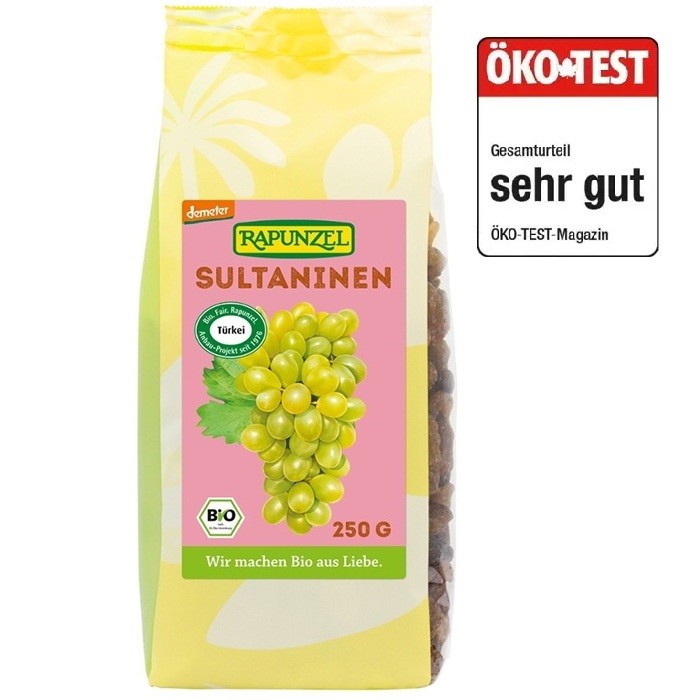 Stafide sultana bio Demeter, fara sulfiti 250g Rapunzel