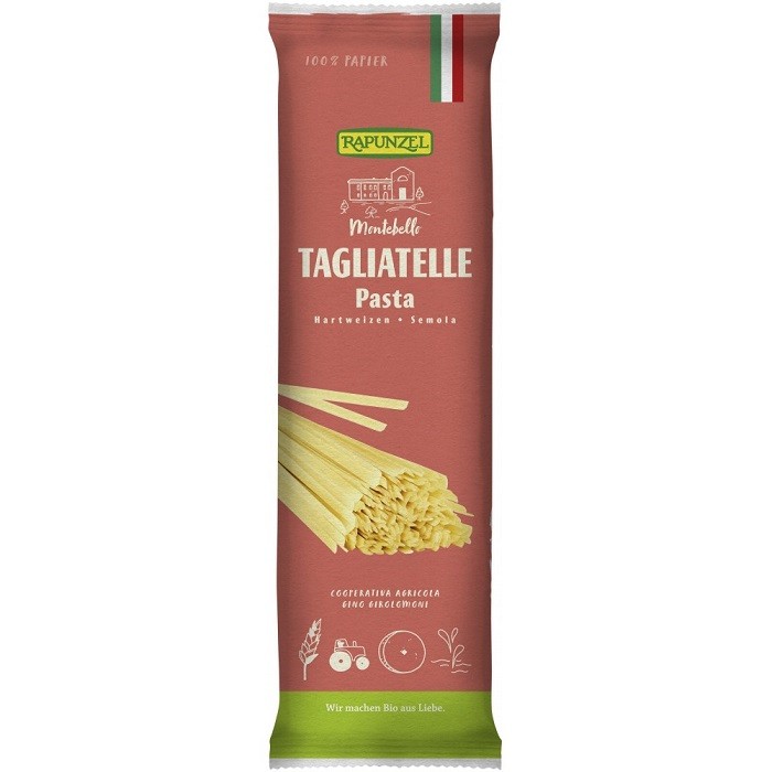 Tagliatelle semola din gris de grau dur bio 500g Rapunzel