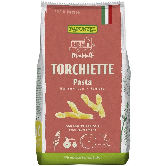 Torchiette Semola din gris de grau dur bio 500g Rapunzel