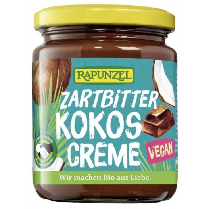 Crema de ciocolata amaruie cu cocos bio 250g Rapunzel