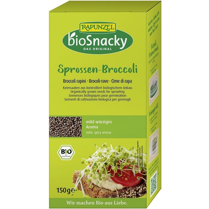 Seminte de Brocoli bio pentru germinat 150g Rapunzel BioSnacky